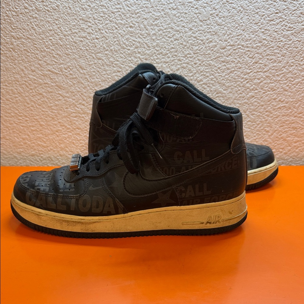 Nike Black High-Top Sneakers with Cream Sole